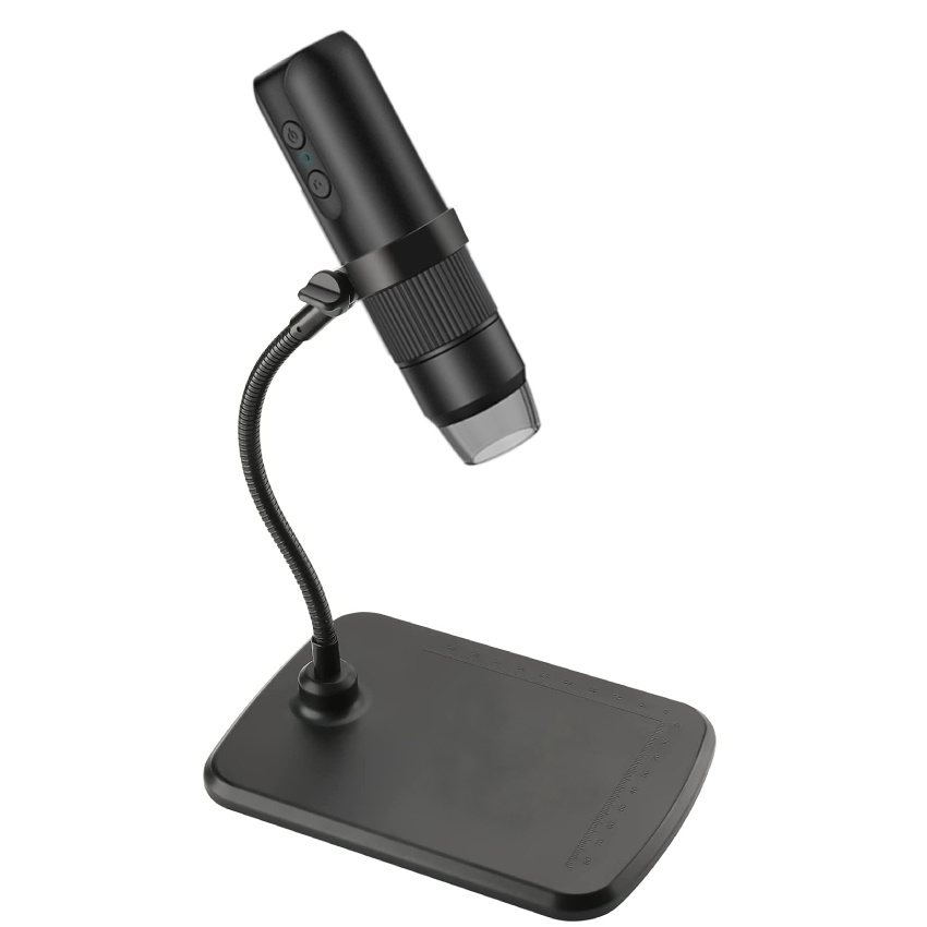 W-star Digitální WiFi mikroskop WSF290, HD 1000x, přísvit stojan černá